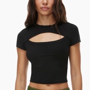 Aritzia TNA Chill Coasta Cutout Crop Tee